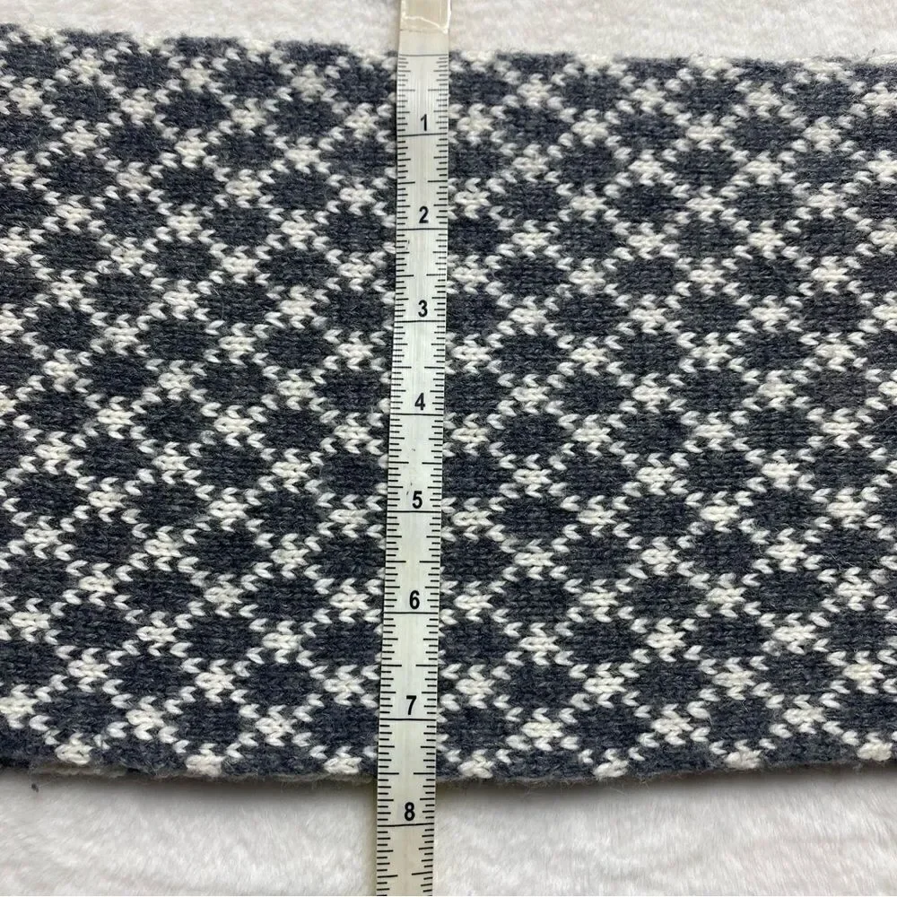 Tommy Hilfiger Wool Blend Gray White Scarves